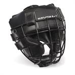 Leather Helmet with Removable Facecage